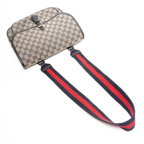 GUCCI GG Canvas Messenger Bag 793823 Marine Umhängetasche beige WS26128
