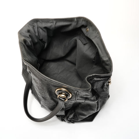 GUCCI GG Shima 皮革手提包黑色 WS26131
