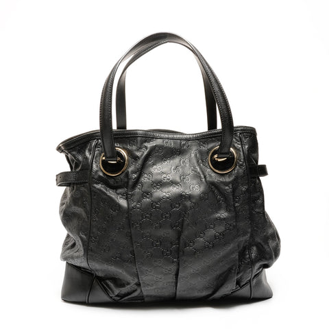 GUCCI GG Shima 皮革手提包黑色 WS26131