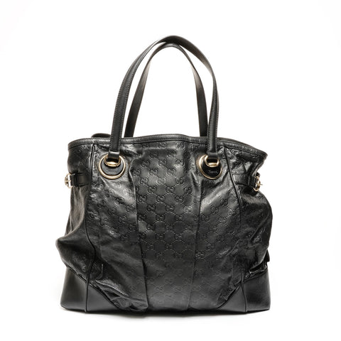 GUCCI GG Shima 皮革手提包黑色 WS26131
