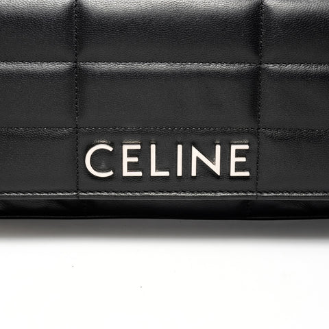 CELINE 单色翻盖马特拉斯单肩相机包 黑色 WS26133