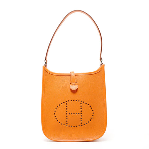 HERMES�I Stamp 2005 迷你 Evelyn TPM 短肩带单肩包 橙色 WS26134