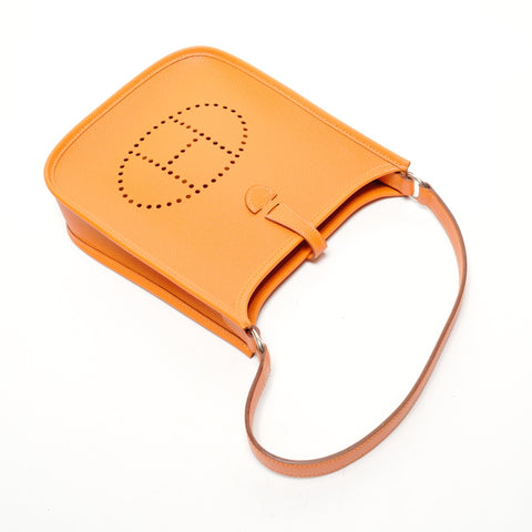 HERMES�I Stamp 2005 迷你 Evelyn TPM 短肩带单肩包 橙色 WS26134