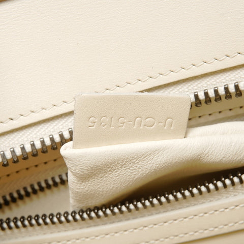 CELINE 皮革 Luggage Micro Shopper 手提包 白色 WS26135