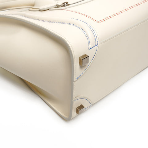 CELINE 皮革 Luggage Micro Shopper 手提包 白色 WS26135