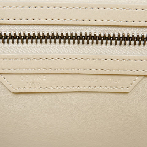 CELINE 皮革 Luggage Micro Shopper 手提包 白色 WS26135