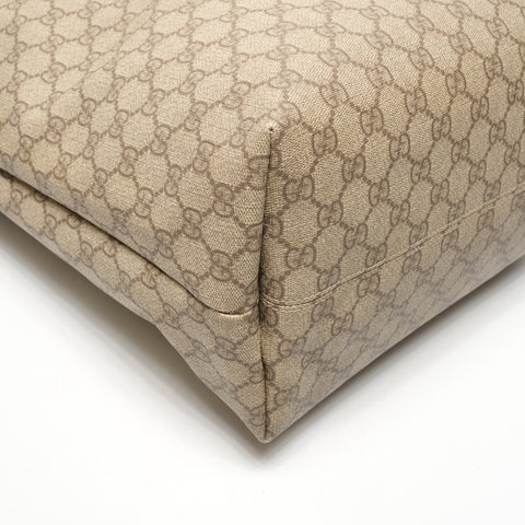 GUCCI GG Supreme 手提包 2way PVC 单肩包 米色 WS26137