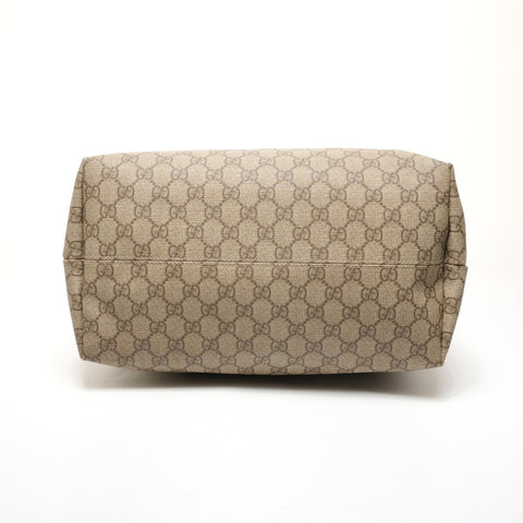 GUCCI GG Supreme 手提包 2way PVC 单肩包 米色 WS26137