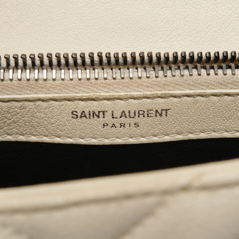 YVES SAINT LAURENT 学院挎包 2WAY 皮革链条单肩包 白色 WS26141