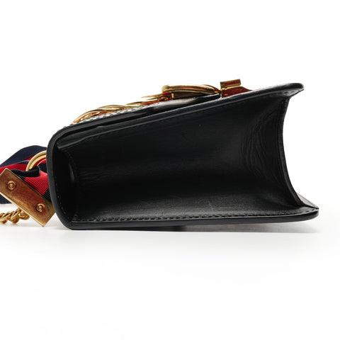 GUCCI Sherry Line Sylvie 丝带单肩包 黑色 WS26146