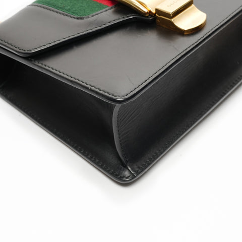 GUCCI Sherry Line Sylvie 丝带单肩包 黑色 WS26146