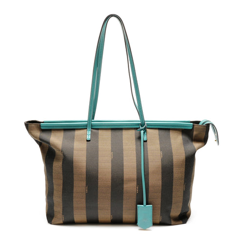 FENDI Pecan canvas leather Shoulder Bag Brown WS26156
