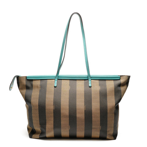 FENDI Pecan canvas leather Shoulder Bag Brown WS26156