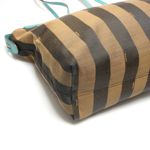FENDI Pecan canvas leather Shoulder Bag Brown WS26156