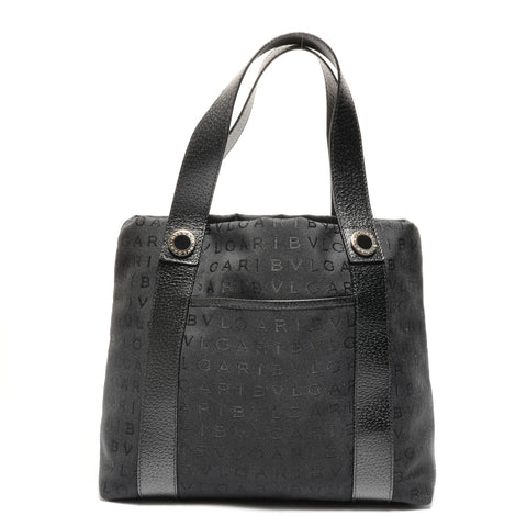 BVLGARI Logomania 带小袋手提包黑色 WS26161