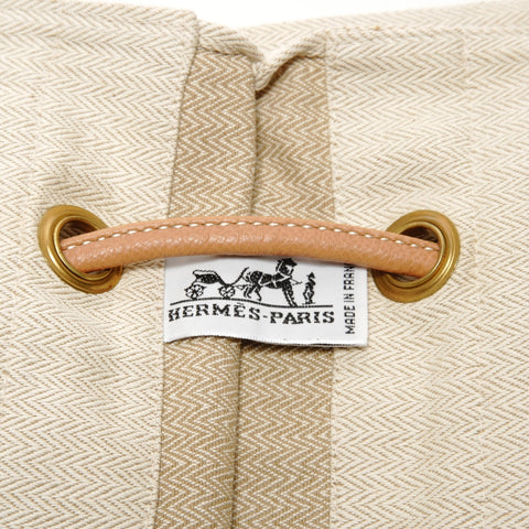 HERMES Aline GM Canvas Shoulder Bag beige WS26165