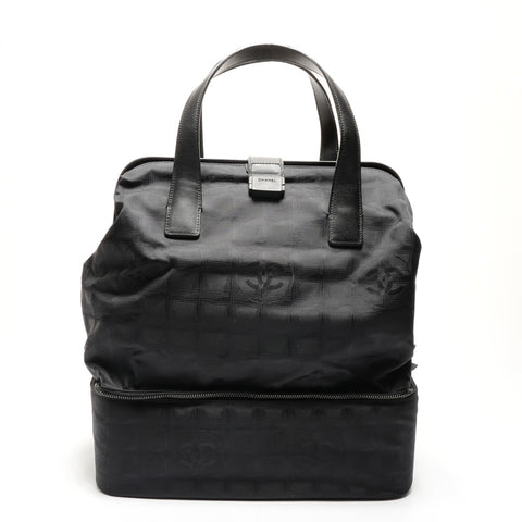 CHANEL No.7 2002-2003 尼龙新款旅行系列手提包 波士顿包 黑色 WS26166