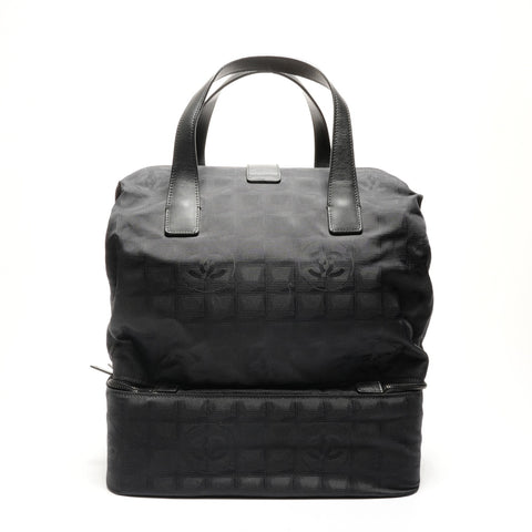 CHANEL No.7 2002-2003 尼龙新款旅行系列手提包 波士顿包 黑色 WS26166