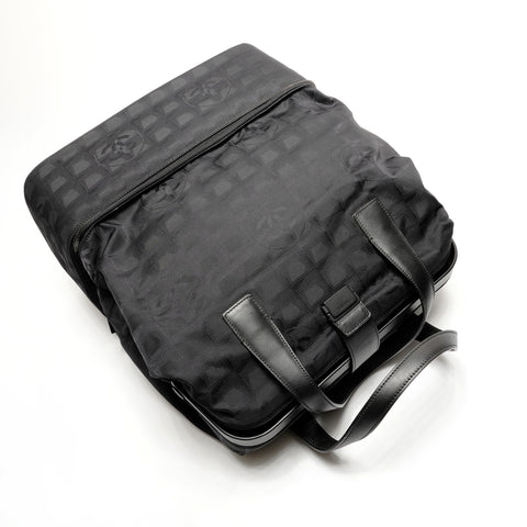 CHANEL No.7 2002-2003 尼龙新款旅行系列手提包 波士顿包 黑色 WS26166
