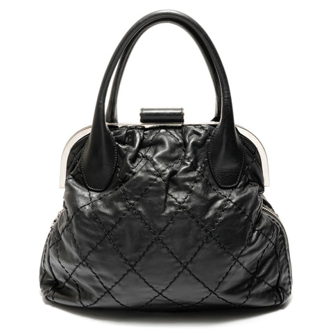 CHANEL No. 11 2006-2008 百搭缝线皮革钱包 黑色 WS26167