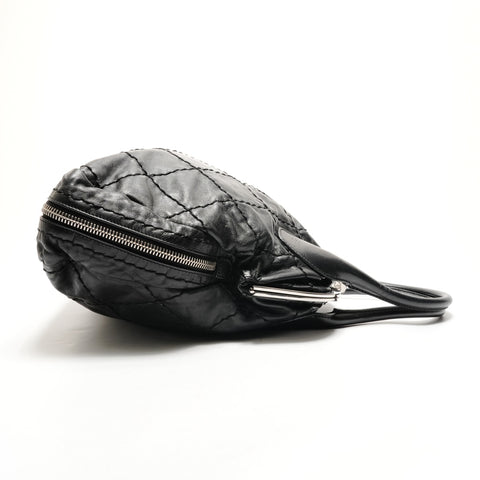 CHANEL No. 11 2006-2008 百搭缝线皮革钱包 黑色 WS26167