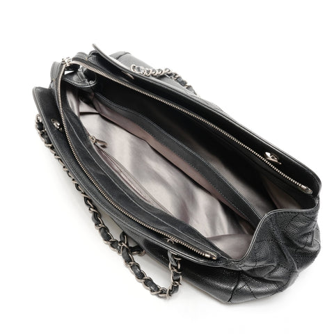 CHANEL No. 13 2009-2010 Wild Stitch COCO 马克鱼子酱皮单肩包 黑色 WS26168