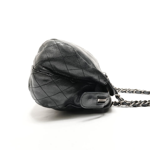 CHANEL No. 13 2009-2010 Wild Stitch COCO 马克鱼子酱皮单肩包 黑色 WS26168