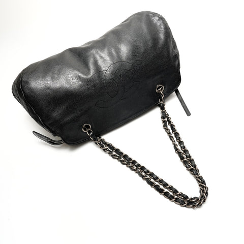 CHANEL No. 13 2009-2010 Wild Stitch COCO 马克鱼子酱皮单肩包 黑色 WS26168