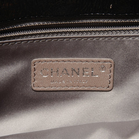 CHANEL No. 12 2008-2009 漆皮链条单肩 COCO 马克山茶花单肩包 黑色 WS26170
