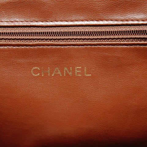 CHANEL No. 1 1989-1991 COCO Mark 鱼子酱皮马特拉斯背包 背包 日用包 棕色 WS26171