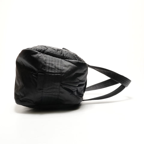 CHANEL 10系列2005-2006尼龙运动线波士顿包手提包黑色WS26173