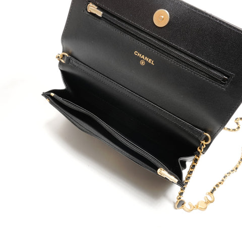 CHANEL Matrasse 链条钱包单肩包黑色 WS26175