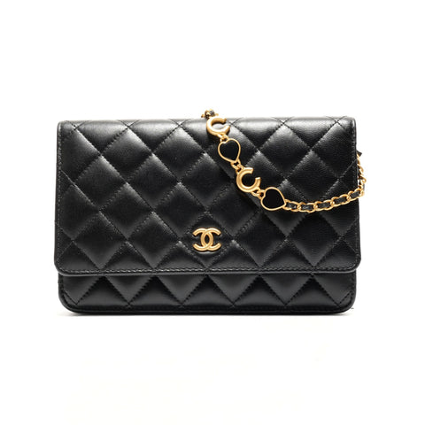 CHANEL Matrasse 链条钱包单肩包黑色 WS26175