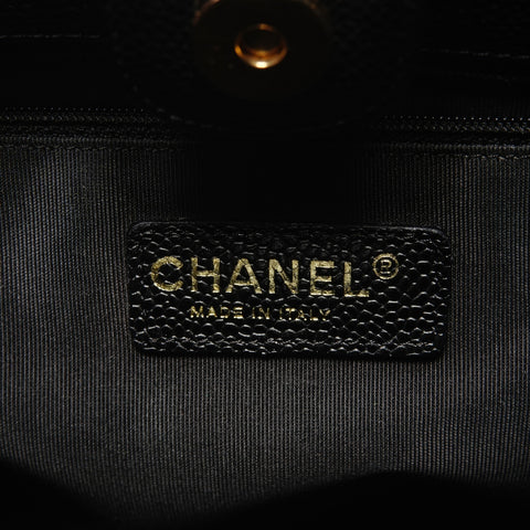 CHANEL No.8 2003-2004 鱼子酱皮 COCO 马克链条单肩包 黑色 WS26177
