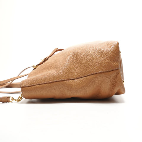 Miu Miu Vitello Dyno 徽标托特包 托特包 米色 WS26179