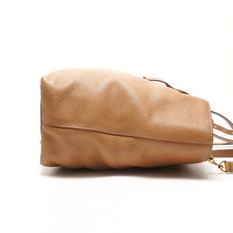 Miu Miu Vitello Dyno 徽标托特包 托特包 米色 WS26179