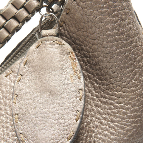 FENDI Selleria Hobo Bag Shoulder Bag Silver WS26180