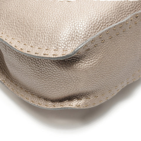 FENDI Selleria Hobo Bag Shoulder Bag Silver WS26180