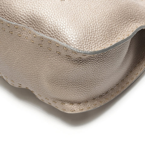 FENDI Selleria Hobo Bag Shoulder Bag Silver WS26180