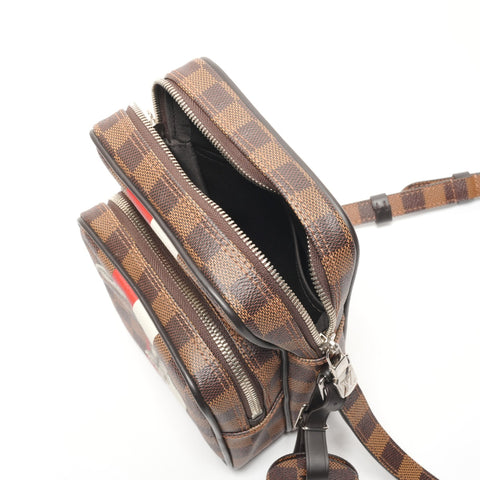 路易威登 2016 Damier Amazon Chapman 单肩包 棕色 WS26182