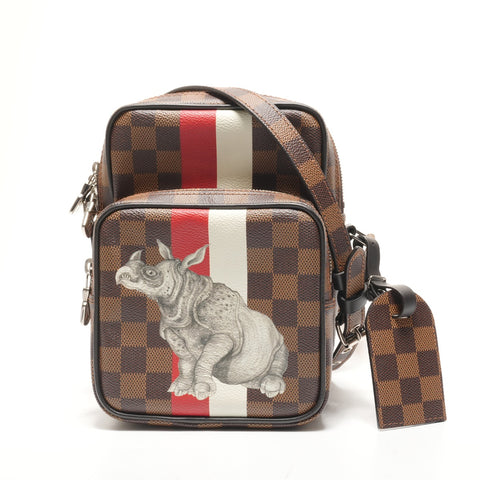 路易威登 2016 Damier Amazon Chapman 单肩包 棕色 WS26182