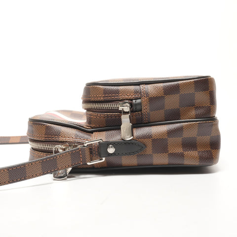 路易威登 2016 Damier Amazon Chapman 单肩包 棕色 WS26182