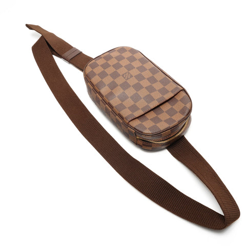 LOUIS VUITTON 2005 Gange Damier pochette Shoulder Bag Brown WS26183