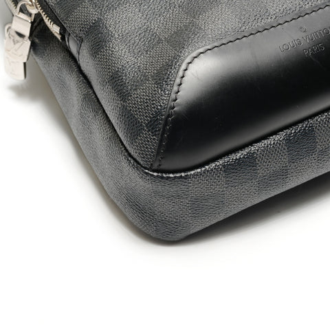 路易威登 2017 Damier Graphite Avenue 单肩包 N41719 单肩包黑色 WS26184
