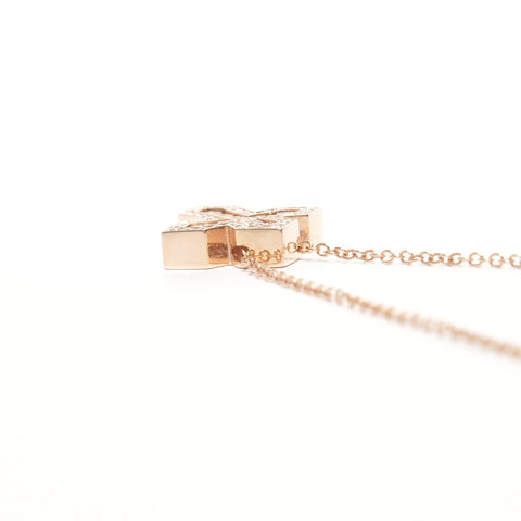 DAMIANI BELLE EPOQUE Cross in 18K Pink Gold with Diamonds Necklace gold WS26186