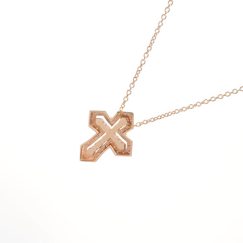 DAMIANI BELLE EPOQUE Cross in 18K Pink Gold with Diamonds Necklace gold WS26186