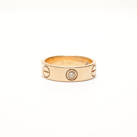 CARTIER Love 750 K18 Yellow Gold Diamond 3P JP#15 Ring gold WS26188