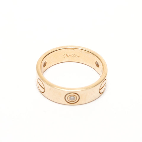 CARTIER Love 750 K18 Yellow Gold Diamond 3P JP#15 Ring gold WS26188