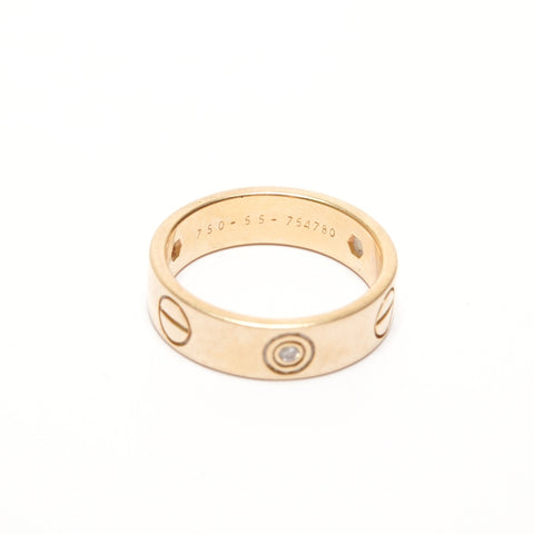 CARTIER Love 750 K18 Yellow Gold Diamond 3P JP#15 Ring gold WS26188