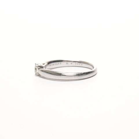TIFFANY&Co. Lucida Diamond 0.21 Carat Platinum Pt950 JP#10 Ring Silver WS26194